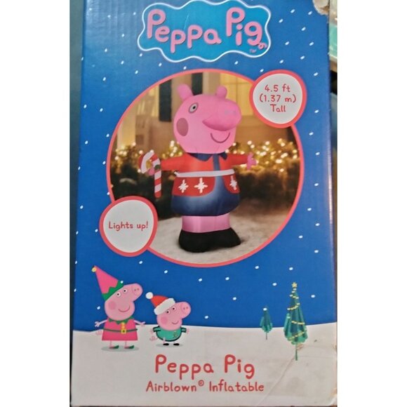 Peppa Pig Inflatable Outdoor Yard Display Christmas Light Hasbro - Picture 4 of 9